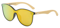 ELEVATE YOUR STYLE: ECO-CHIC SUPERIOR 8SUP89015 WITH REAL BAMBOO TEMPLES & MIRROR LENSES