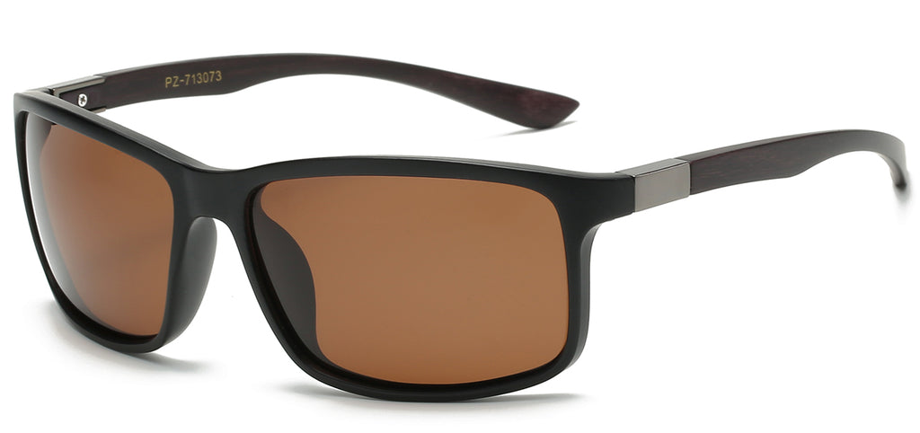 BLACK WOOD GRAIN POLARIZED AMERICAN CLASSIC PZ-713073 SHADES