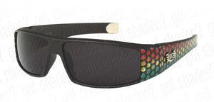 LOCS MARIJUANA 8LOC9035-MJ MIX MEN'S SUNGLASSES: RASTA REGGAE STYLE