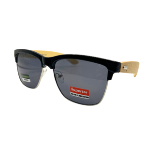 ECO-FRIENDLY 8SUP89004 BAMBOO WOOD CLASSIC WAYFARER SUNGLASSES