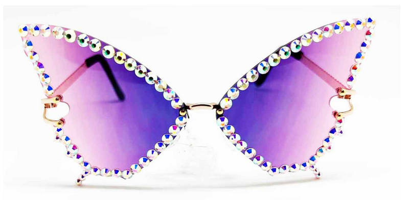 RHINESTONE RADIANCE: NEW EDGE SA757 WOMEN OVERSIZED CAT EYE SUNGLASSES