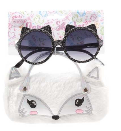 "STYLISH PROTECTION: NEW EDGE DST16C TWEEN GIRL SUNGLASSES WITH CAT CASE"