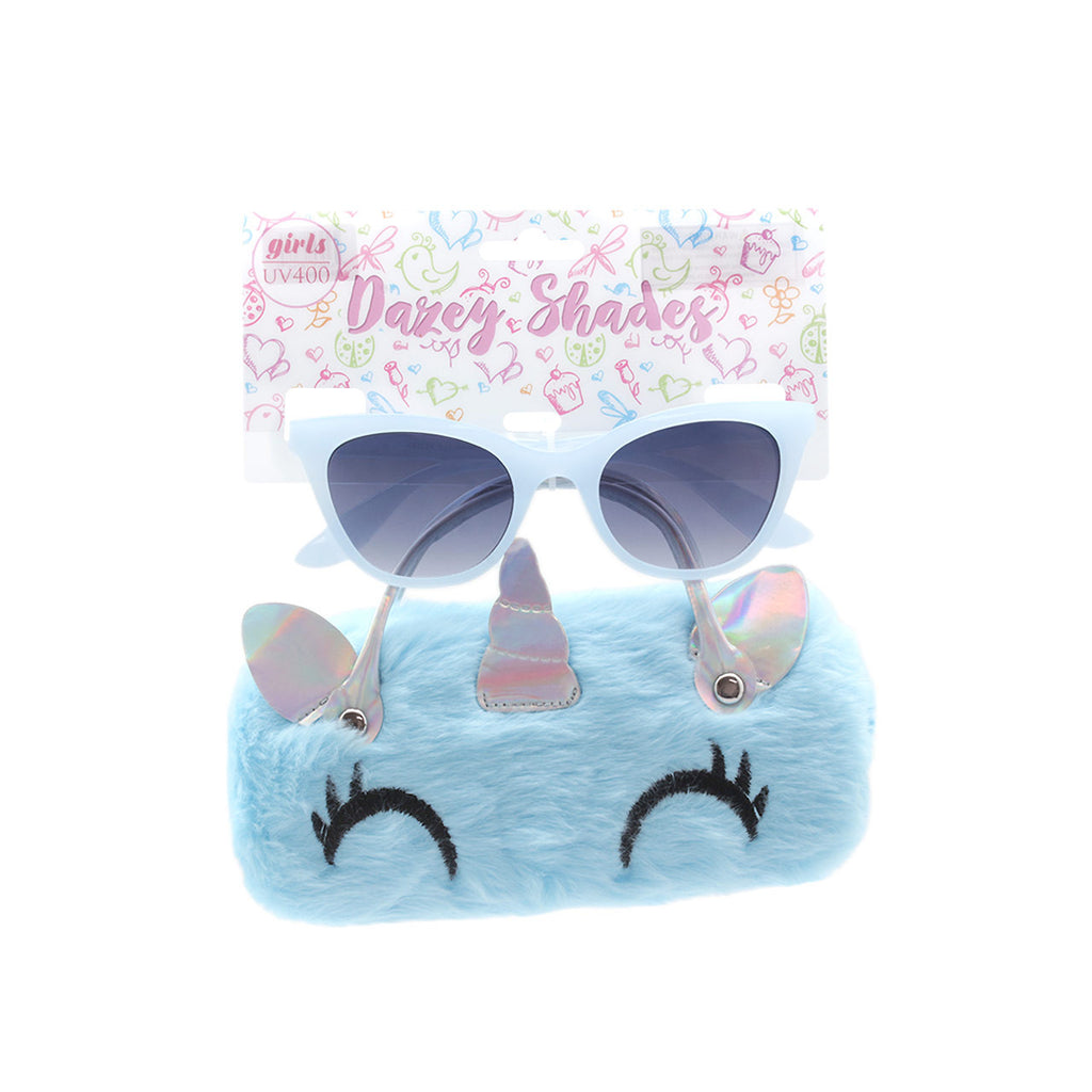 "COOL KID ESSENTIALS: NEW EDGE DST17B TWEEN SUNGLASSES WITH CAT CASE"