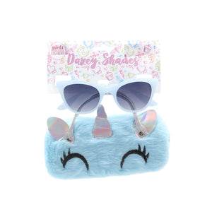 "COOL KID ESSENTIALS: NEW EDGE DST17B TWEEN SUNGLASSES WITH CAT CASE"