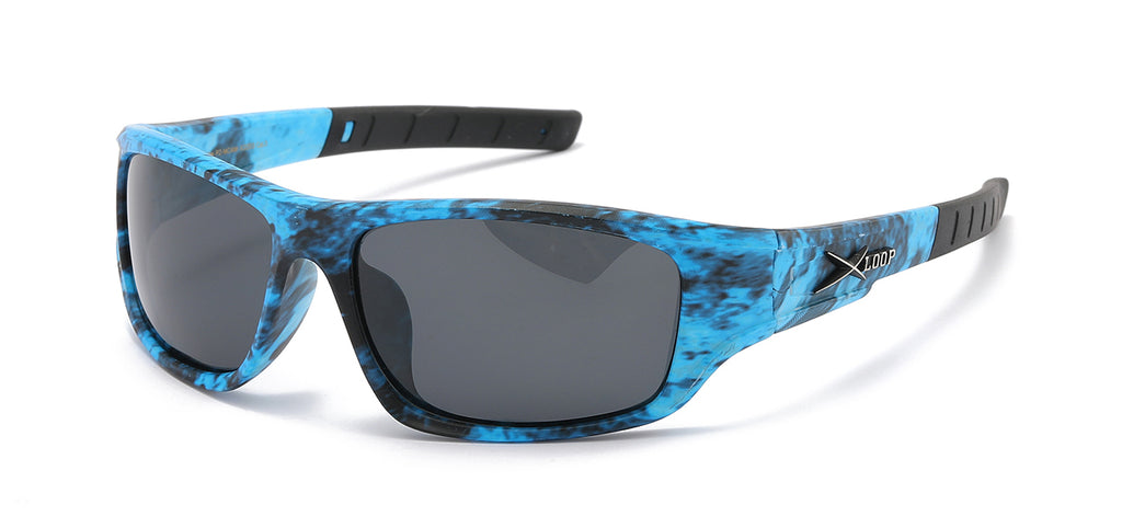 CAMOUFLAGE XLOOP PZ-MCAM-X3203 POLARIZED SPORTS WRAP SHADES