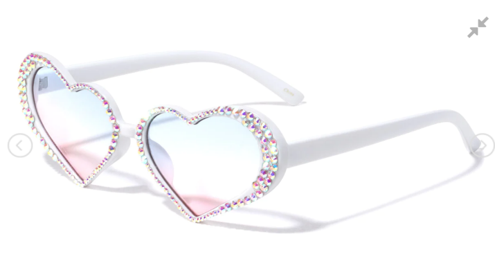 HEART SHAPE DIAMOND RHINESTONE RH-3267 SUNGLASSES