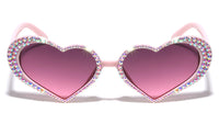 HEART SHAPE DIAMOND RHINESTONE RH-3267 SUNGLASSES