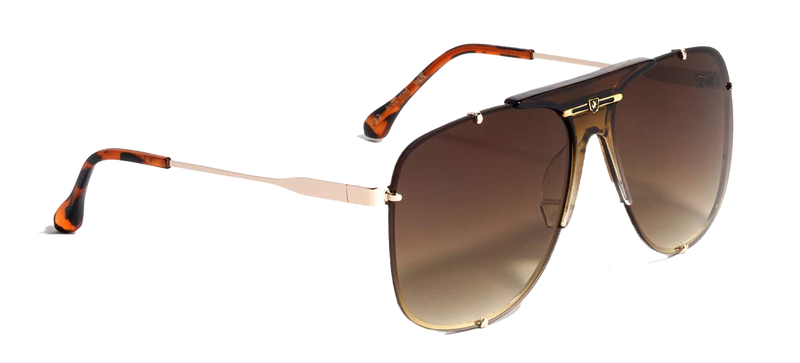 8KN-2016 KHAN RIMLESS SQUARE AVIATORS SUNGLASSES