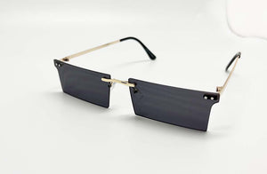 New Edge Eyewear Retro Rimless Rectangle Sunglasses