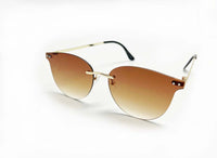 HEART SHARP RIMLESS CAT EYE SUNGLASSES