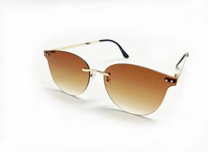 HEART SHARP RIMLESS CAT EYE SUNGLASSES