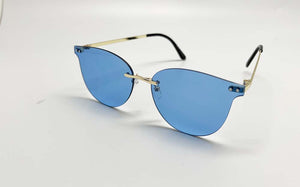 HEART SHARP RIMLESS CAT EYE SUNGLASSES