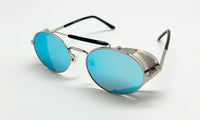 NEW EDGE EYEWEAR Side Shield Round Metal Sunglasses