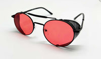 NEW EDGE EYEWEAR Side Shield Round Metal Sunglasses