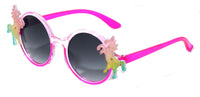 Kids Glitter Round Unicorn Sunglasses