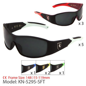 KN-5295-SFT WRAP AROUND KHAN SUNGLASSES