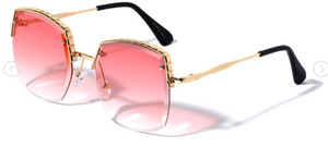 M10775 RIMLESS GEOMETRIC FASHION SUNGLASSES