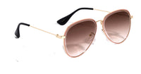 NEW EDGE EYEWEAR AVIATOR CUT BEVEL BUTTERFLY SUNGLASSES