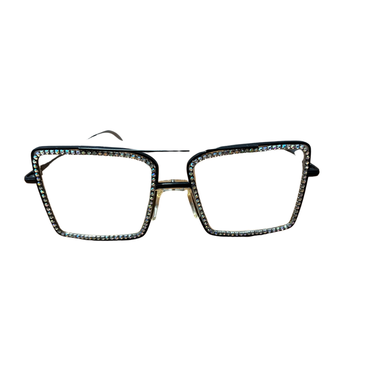 METAL 96311RS SQUARE  CLEAR GLASSES