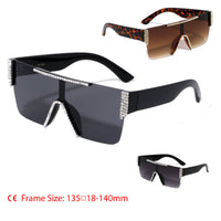 New Edge Eyewear One-piece Rhinestone Sunglasses