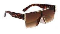 New Edge Eyewear One-piece Rhinestone Sunglasses