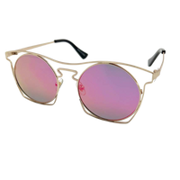 ROUND 92013RV METAL UNISEX SUNGLASSES