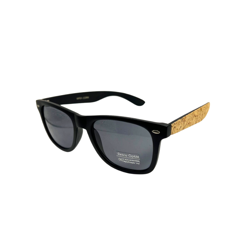 CORK-TEXTURED WAYFARER SHADES: WF01-CORK