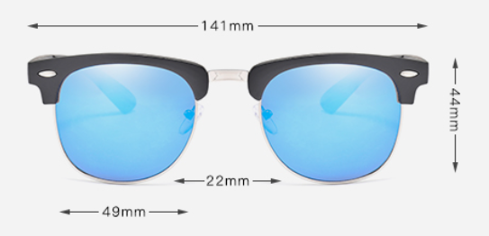 FOLDING BLACK SUNGLASSES WITH MULTICOLORED LENSES