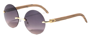 Round Rimless M4015-SD Super Dark Lens SUNGLASSES